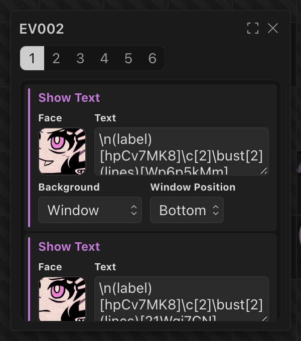 The page selector has been given a darker background and ligher border to set it apart. The commands are no longer entirely tinted; only the title and a line that runs on the left edge of each command is colored in the hue, and everything else uses similar shades of grey as the rest of the interface.